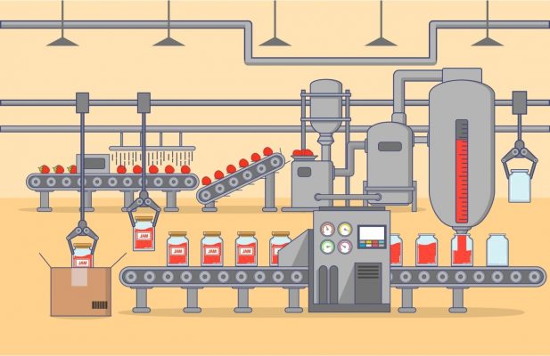 An Illustration Of A Complete Automated Food Processing System For Jam Production