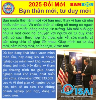 ISAI và RAMBON là hai tổ chức chuyên nghiên cứu về chiến lược, quản trị, quản lý, tái cấu trúc, đổi mới sáng tạo, huấn luyện, sắp xếp lại đội ngũ, hỗ trợ tài chính, pháp lý và các giải pháp phát triển doanh nghiệp khác